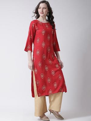 printed kurta palazzo set - 17413605 - Standard Image - 2
