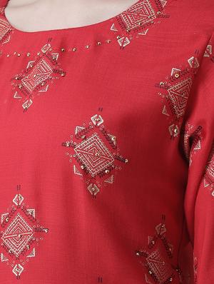 printed kurta palazzo set - 17413605 - Standard Image - 4