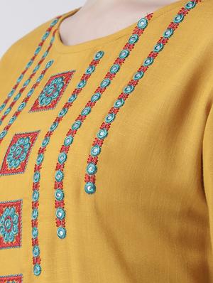 embroidered kurta palazzo set - 17413608 - Standard Image - 4