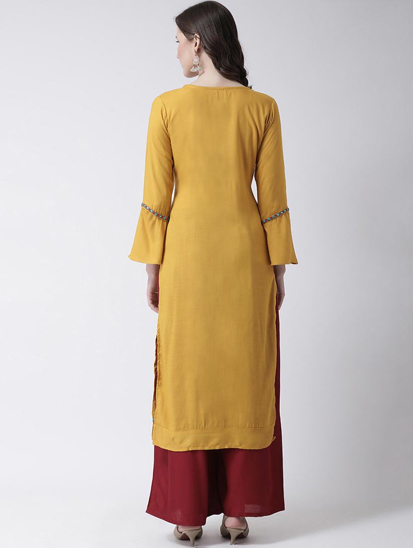 embroidered kurta palazzo set - 17413608 - Zoom Image - 3