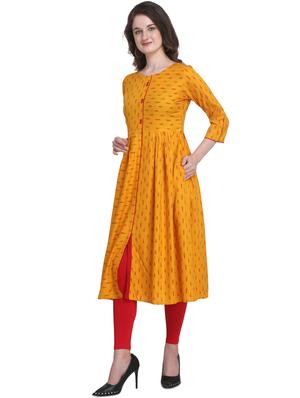 ikat print a-line kurta - 17413618 - Standard Image - 2