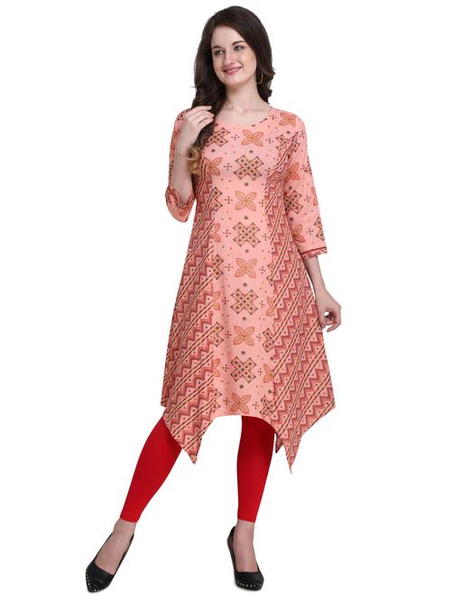 bandhani asymmetric kurta - 17413620 - Standard Image - 1
