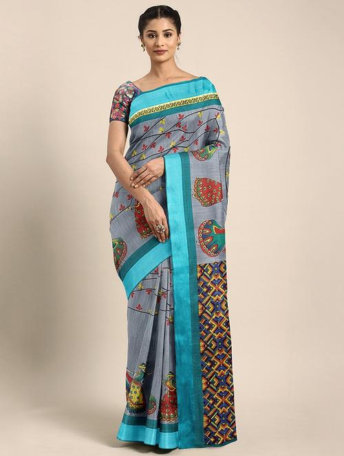 conversational mysore silk saree with blouse - 17413742 - Very Small Image - 1