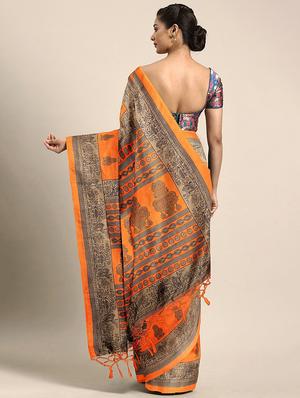 ethnic motif mysore silk saree with blouse - 17413757 - Standard Image - 2