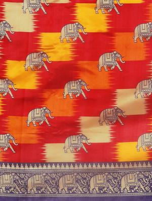 conversational mysore silk saree with blouse - 17413771 - Standard Image - 4