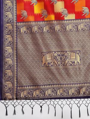 conversational mysore silk saree with blouse - 17413771 - Standard Image - 5