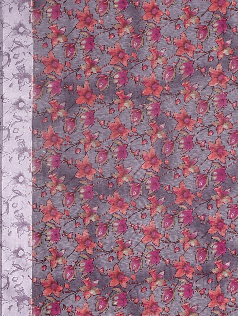 floral mysore silk saree with blouse - 17413773 - Zoom Image - 5