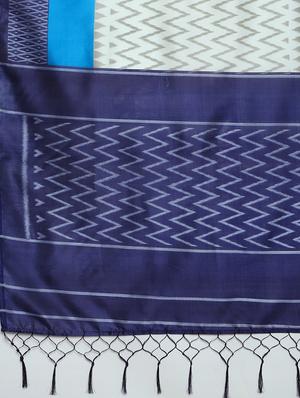 chevron mysore silk saree with blouse - 17413777 - Standard Image - 5