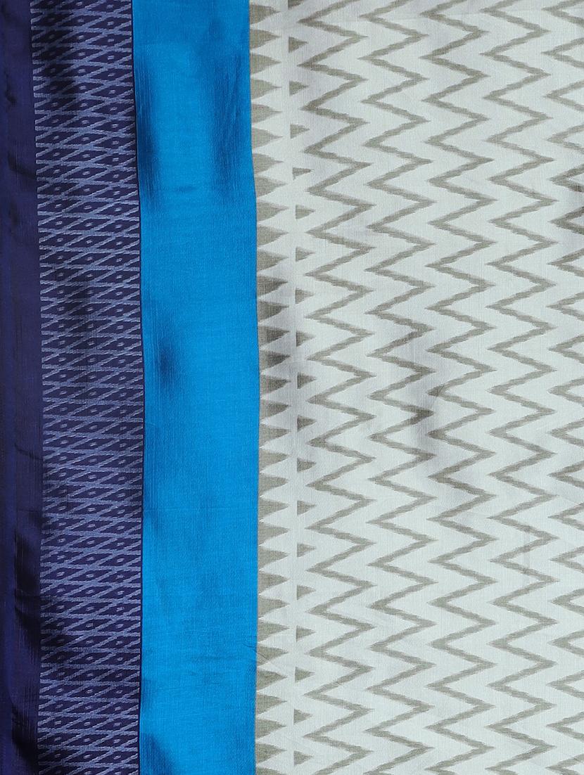 chevron mysore silk saree with blouse - 17413777 - Zoom Image - 4