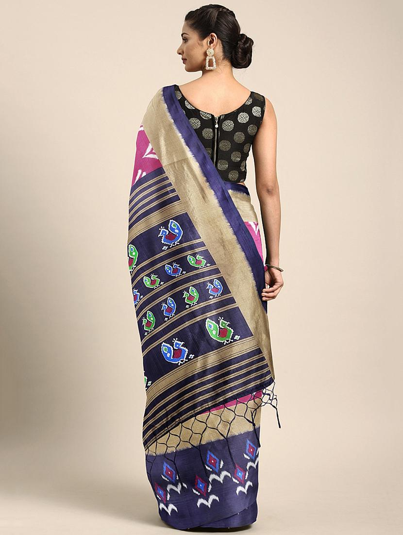 ikat mysore silk saree with blouse - 17413781 - Zoom Image - 2