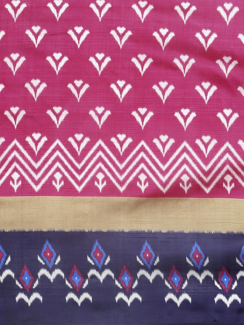 ikat mysore silk saree with blouse - 17413781 - Zoom Image - 4