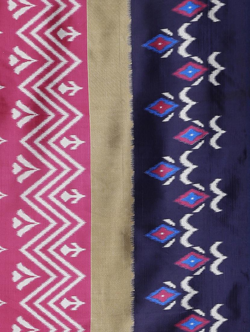 ikat mysore silk saree with blouse - 17413781 - Zoom Image - 6