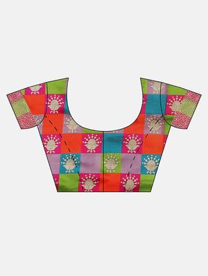 checkered mysore silk saree with blouse - 17413783 - Standard Image - 3