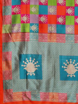 checkered mysore silk saree with blouse - 17413783 - Standard Image - 5