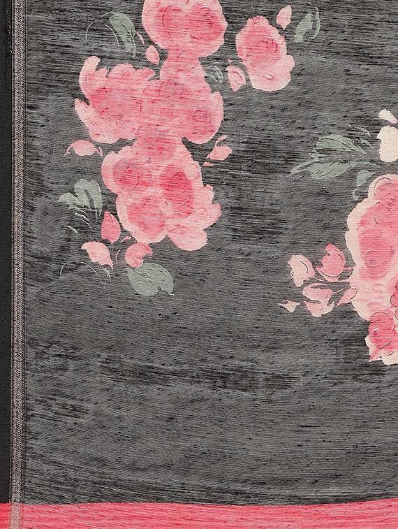 floral printed saree with blouse - 17413888 - Zoom Image - 4