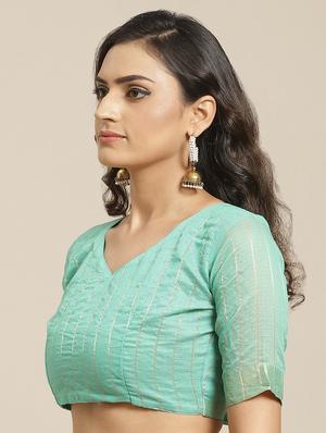 floral embroidered saree with blouse - 17413904 - Standard Image - 3