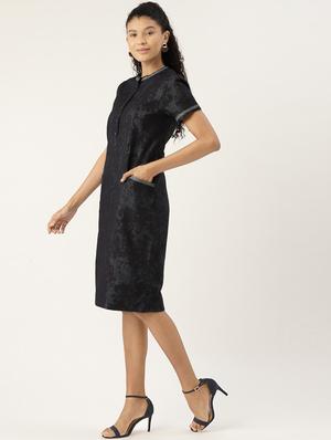 pocket detail denim sheath dress - 17413916 - Standard Image - 2
