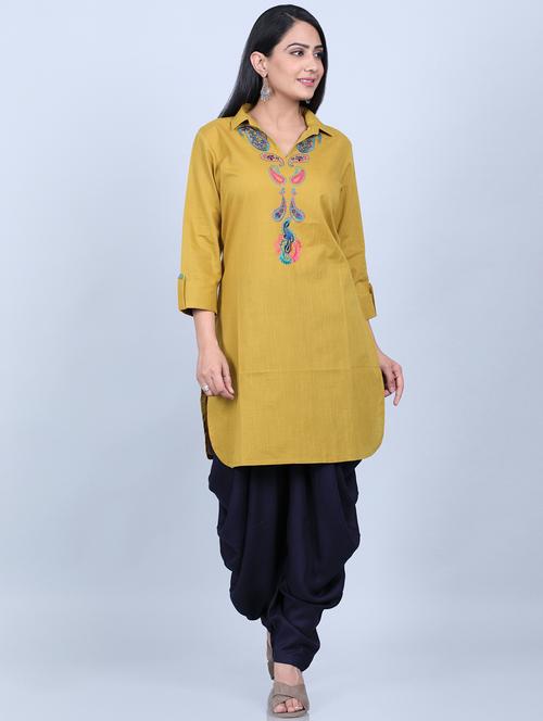 embroidered kurta salwar set - 17413948 - Standard Image - 1