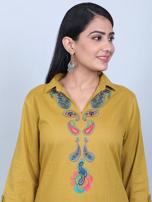embroidered kurta salwar set - 17413948 - Standard Image - 4
