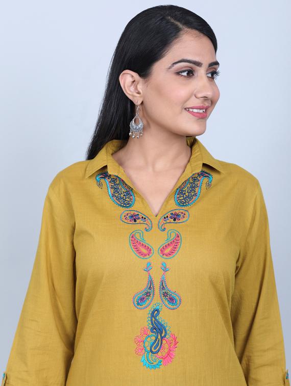 embroidered kurta salwar set - 17413948 - Zoom Image - 4