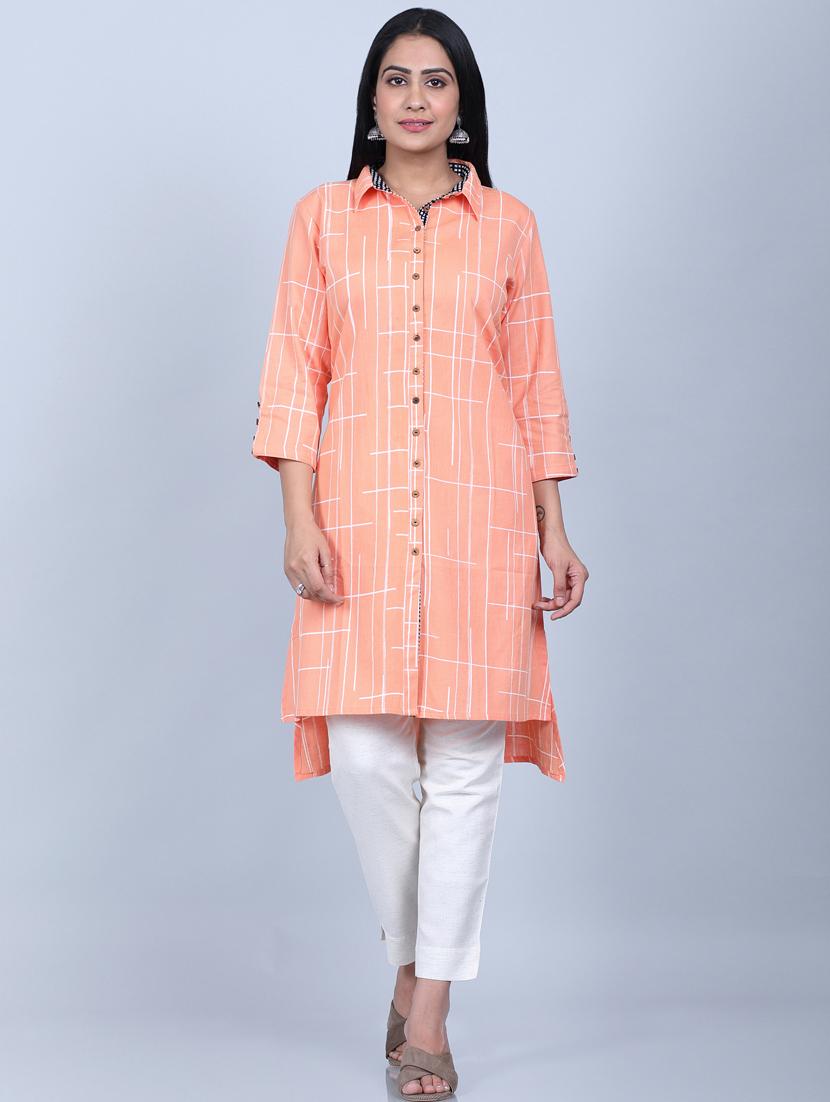 checkered kurta pant set - 17413951 - Zoom Image - 1