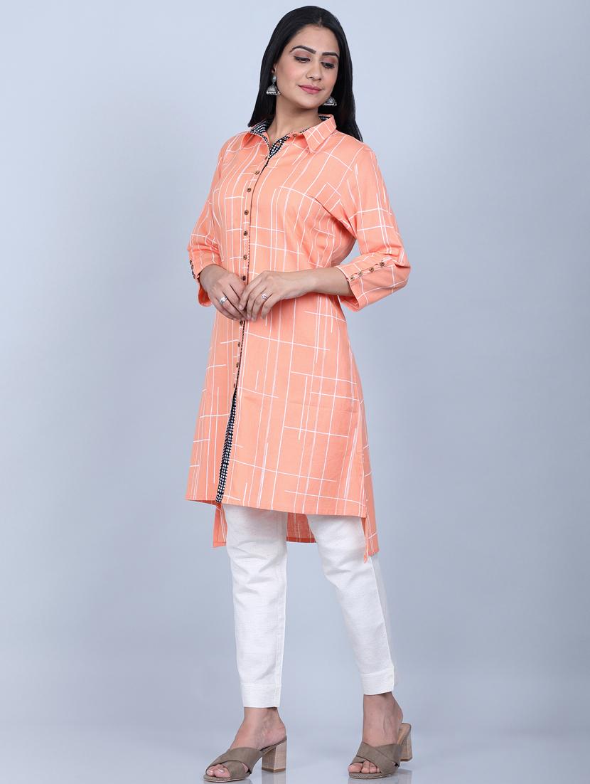 checkered kurta pant set - 17413951 - Zoom Image - 2