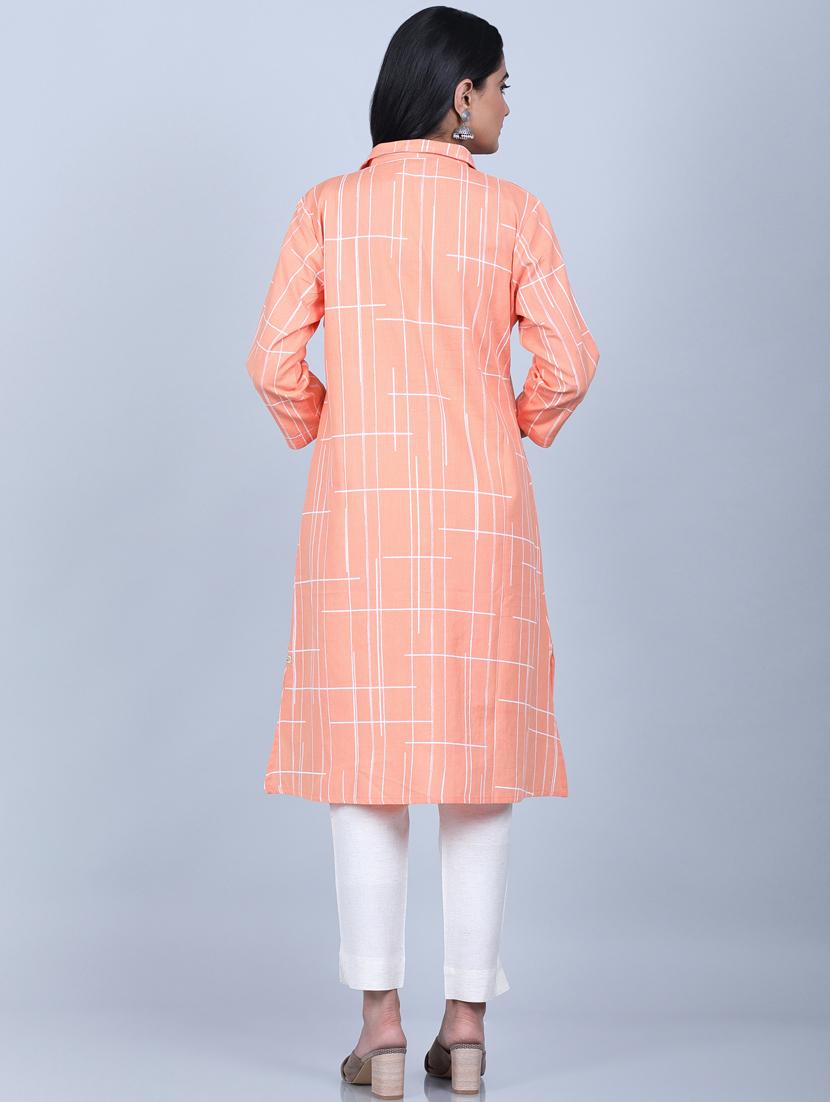 checkered kurta pant set - 17413951 - Zoom Image - 3