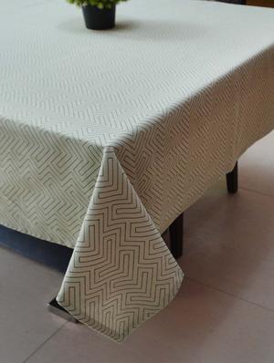 6 seater cotton printed table cover - 17414234 - Standard Image - 3