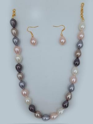 white brass long necklace - 17414246 - Standard Image - 2