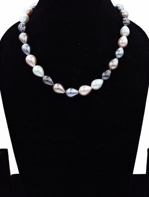 white brass long necklace - 17414246 - Standard Image - 4