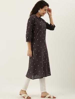 geometrical a-line kurta - 17414359 - Standard Image - 2