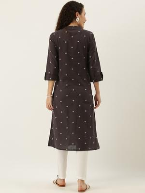 geometrical a-line kurta - 17414359 - Standard Image - 3