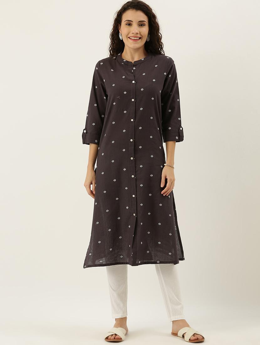 geometrical a-line kurta - 17414359 - Zoom Image - 1