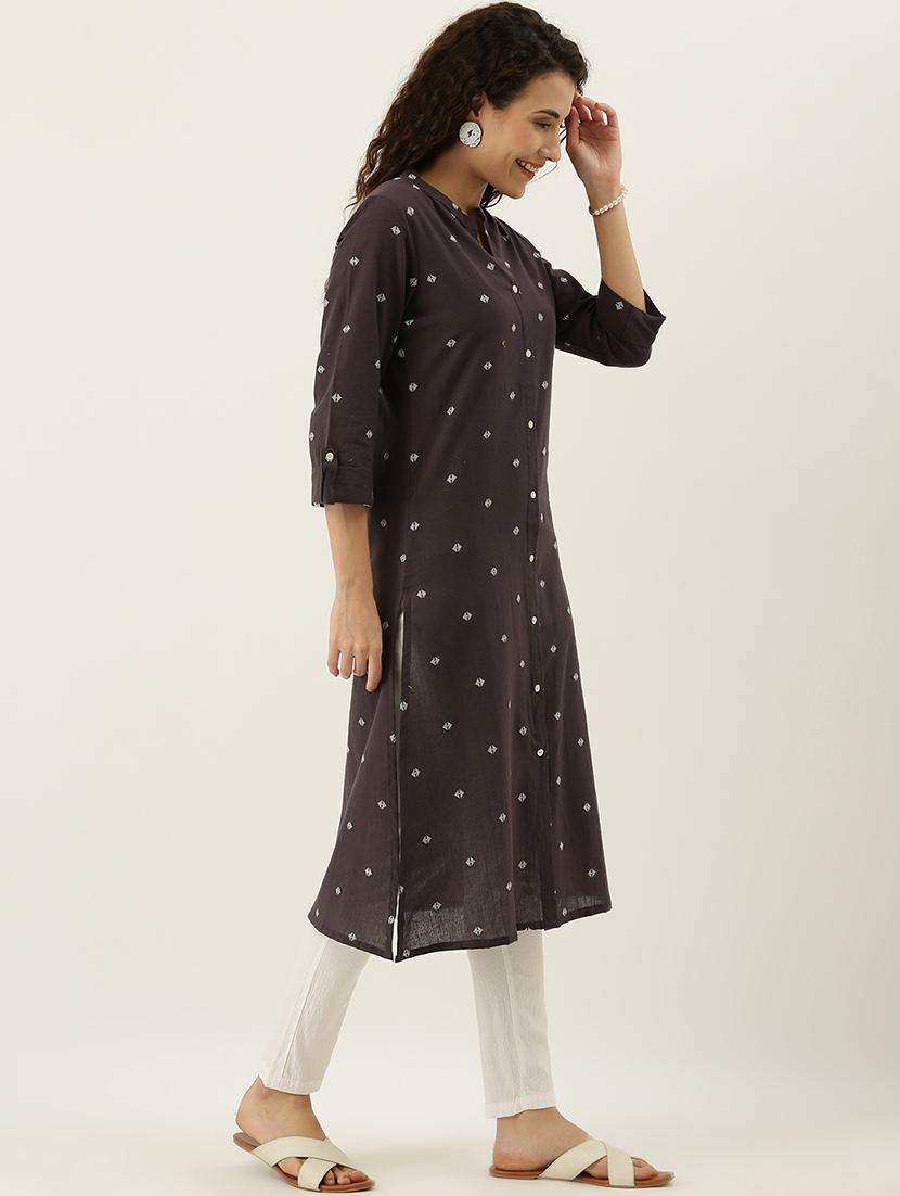 geometrical a-line kurta - 17414359 - Zoom Image - 2