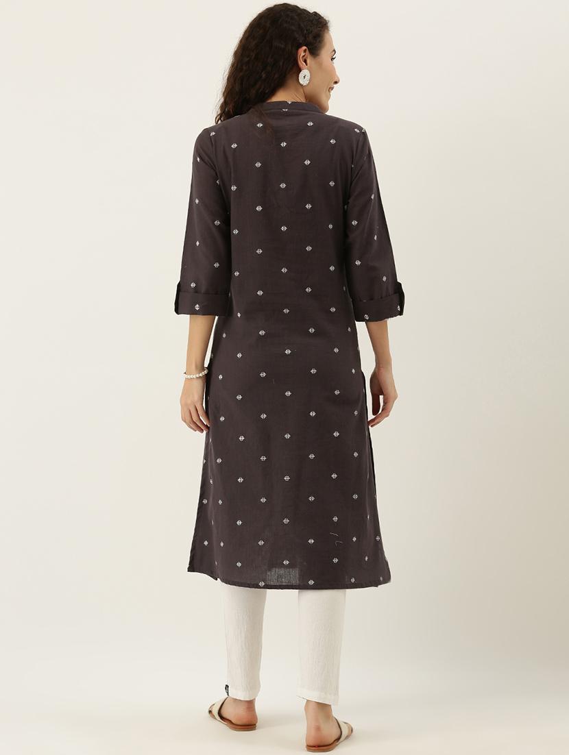 geometrical a-line kurta - 17414359 - Zoom Image - 3