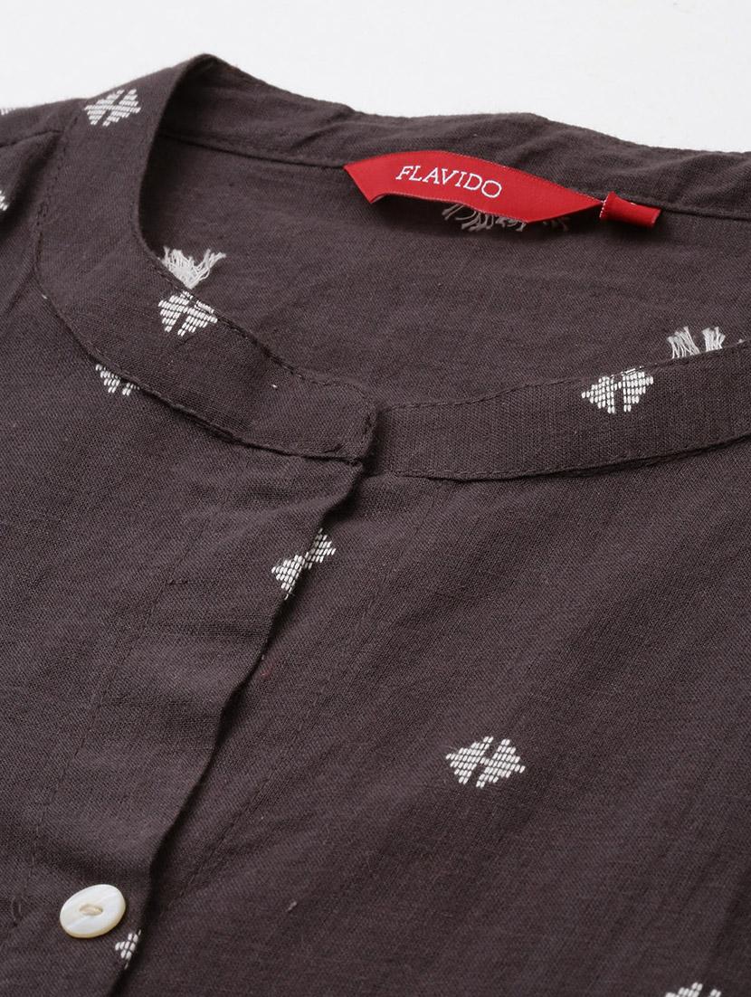 geometrical a-line kurta - 17414359 - Zoom Image - 5