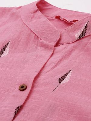 dobby work a-line kurta - 17414360 - Standard Image - 5
