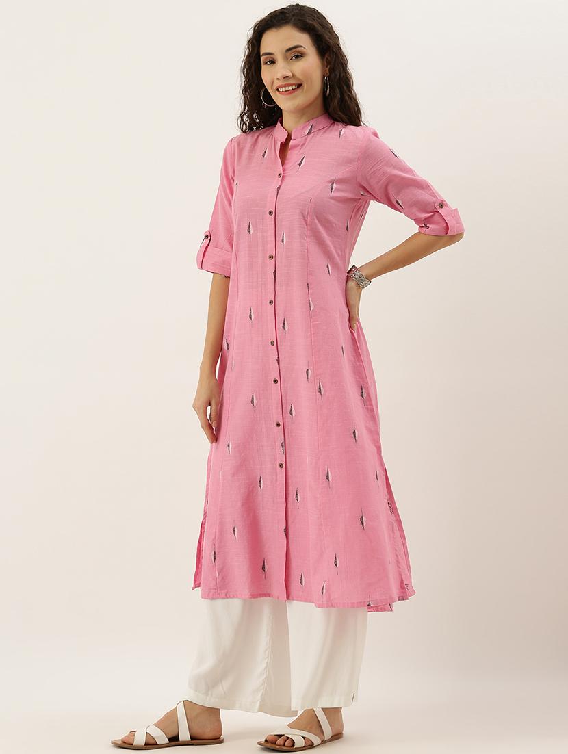 dobby work a-line kurta - 17414360 - Zoom Image - 2
