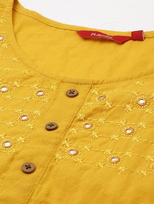 embroidered straight kurta - 17414374 - Standard Image - 5