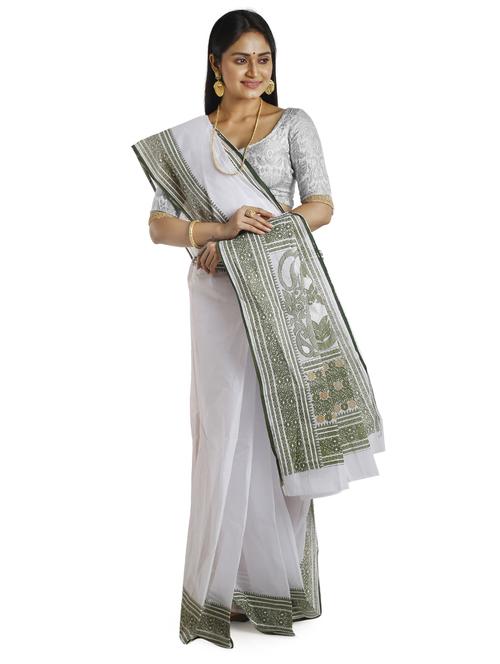 bordered printed saree - 17414436 - Very Small Image - 1