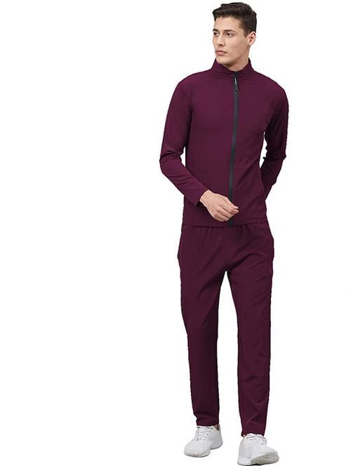 purple solid track suit - 17414776 - Standard Image - 1
