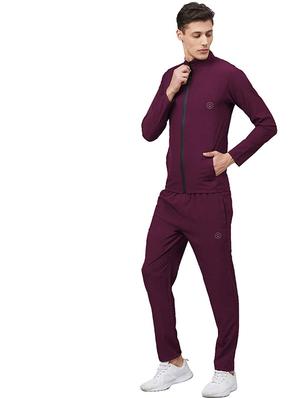 purple solid track suit - 17414776 - Standard Image - 2