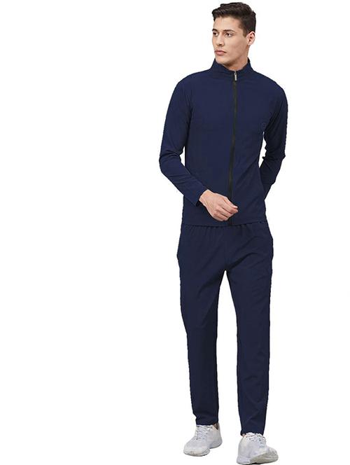 navy blue solid track suit - 17414778 - Standard Image - 1