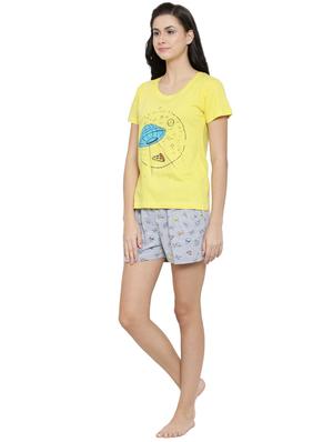 printed nightwear shorts set - 17414807 - Standard Image - 2