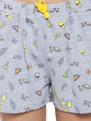 printed nightwear shorts set - 17414807 - Standard Image - 5