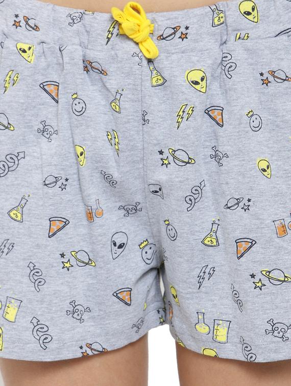 printed nightwear shorts set - 17414807 - Zoom Image - 5