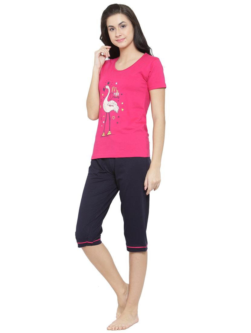 printed nightwear capri set - 17414812 - Zoom Image - 2