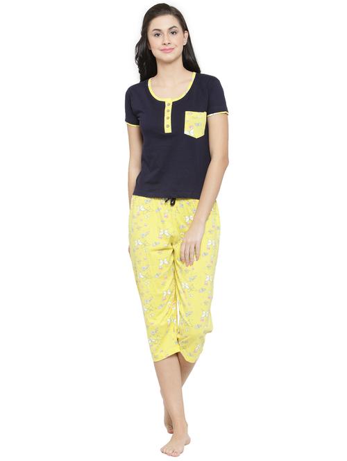 printed nightwear capri set - 17414814 - Standard Image - 1