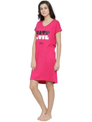 v-neck printed sleepshirt - 17414830 - Standard Image - 2