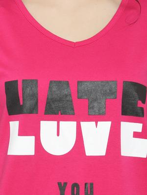 v-neck printed sleepshirt - 17414830 - Standard Image - 4